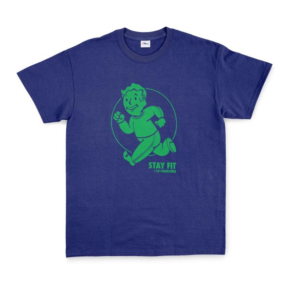 Vault Boy Stay Fit Tişört L - İndigo Mavisi