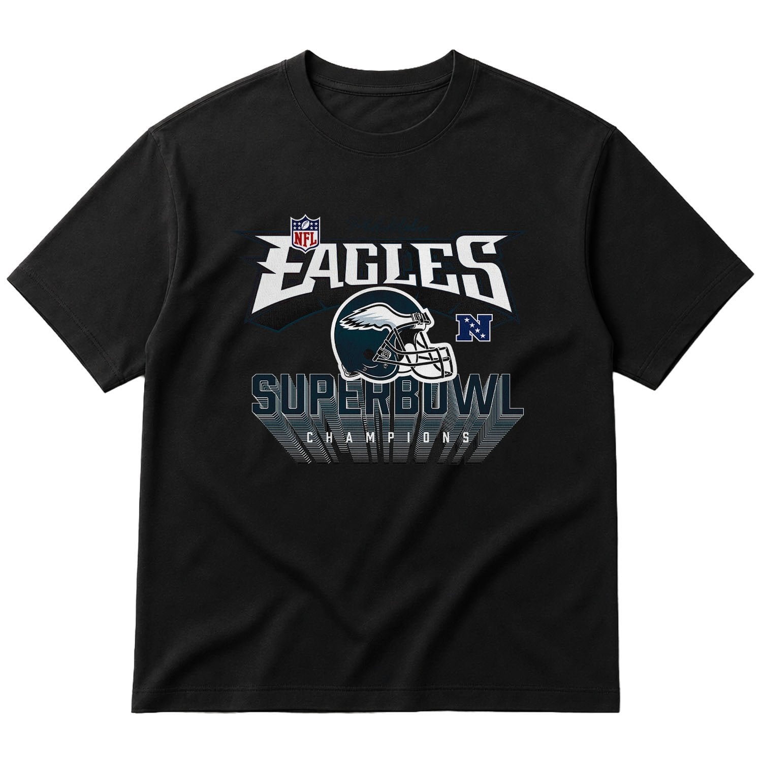 Philadelphia Eagles SB Champions Oversize Tişört S - Siyah