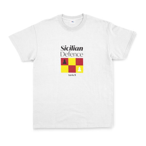 Sicilian Defence Tişört XL - Beyaz