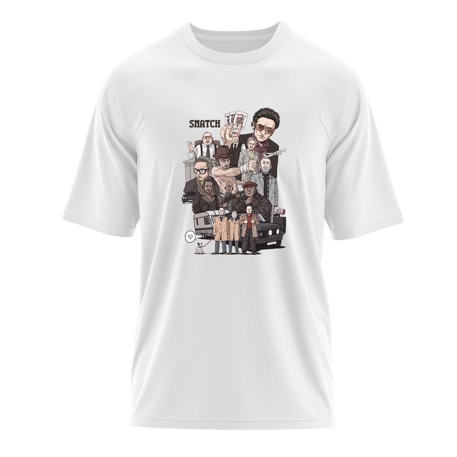 Snatch Movie Oversize Tişört XL - Beyaz