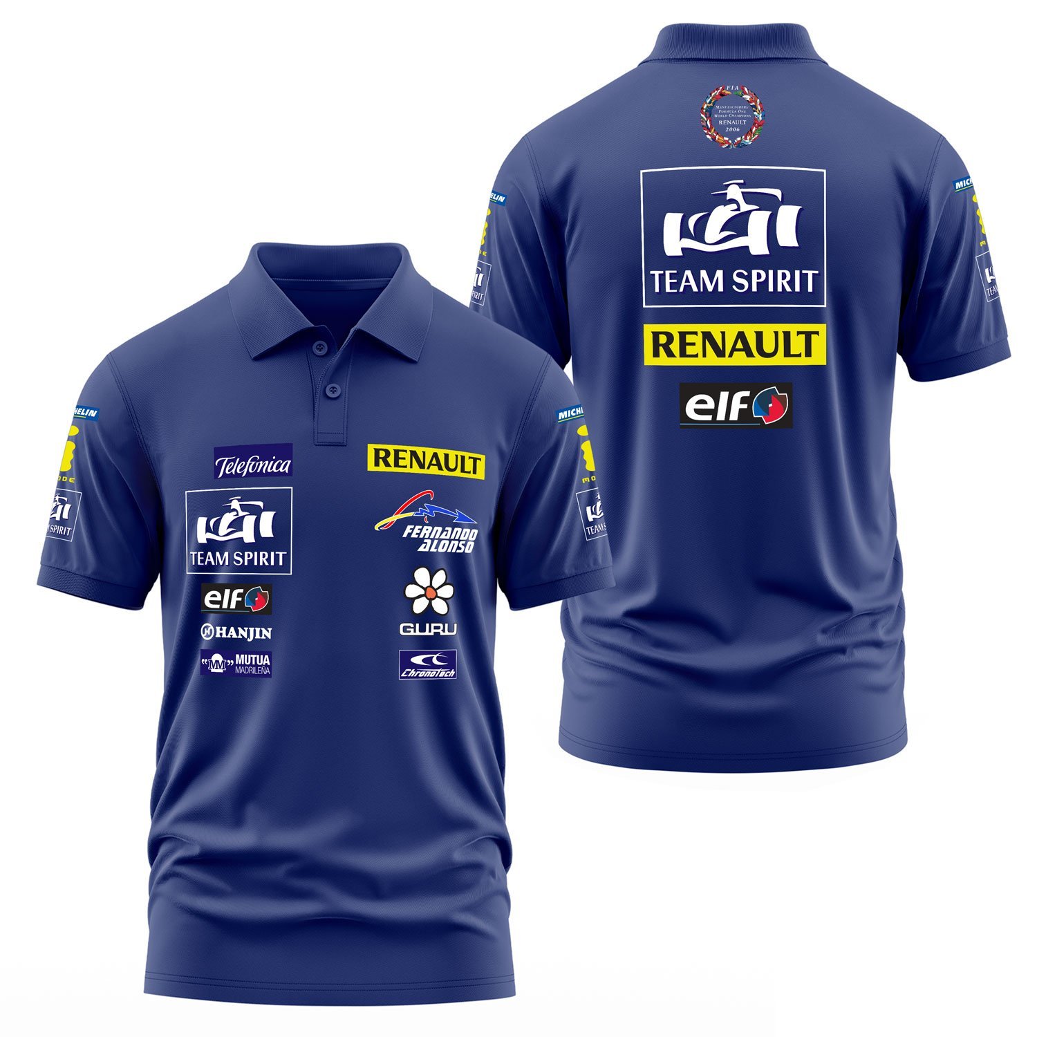 Renault Team Spirit Vintage Teamline Polo Tişört