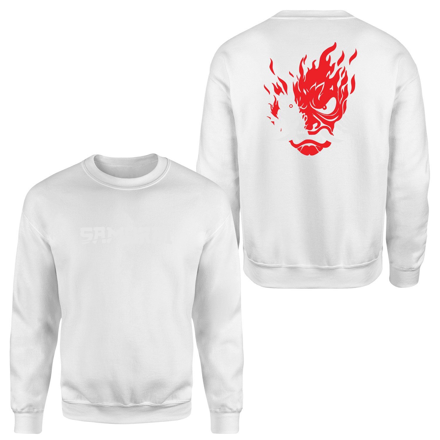 Wake Up, Samurai | CYBERPUNK Sweatshirt L - Beyaz