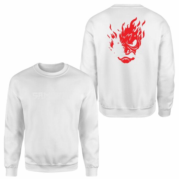 Wake Up, Samurai | CYBERPUNK Sweatshirt L - Beyaz