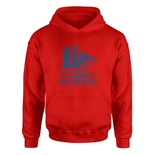 Marine Life Denizci Hoodie S - Kırmızı