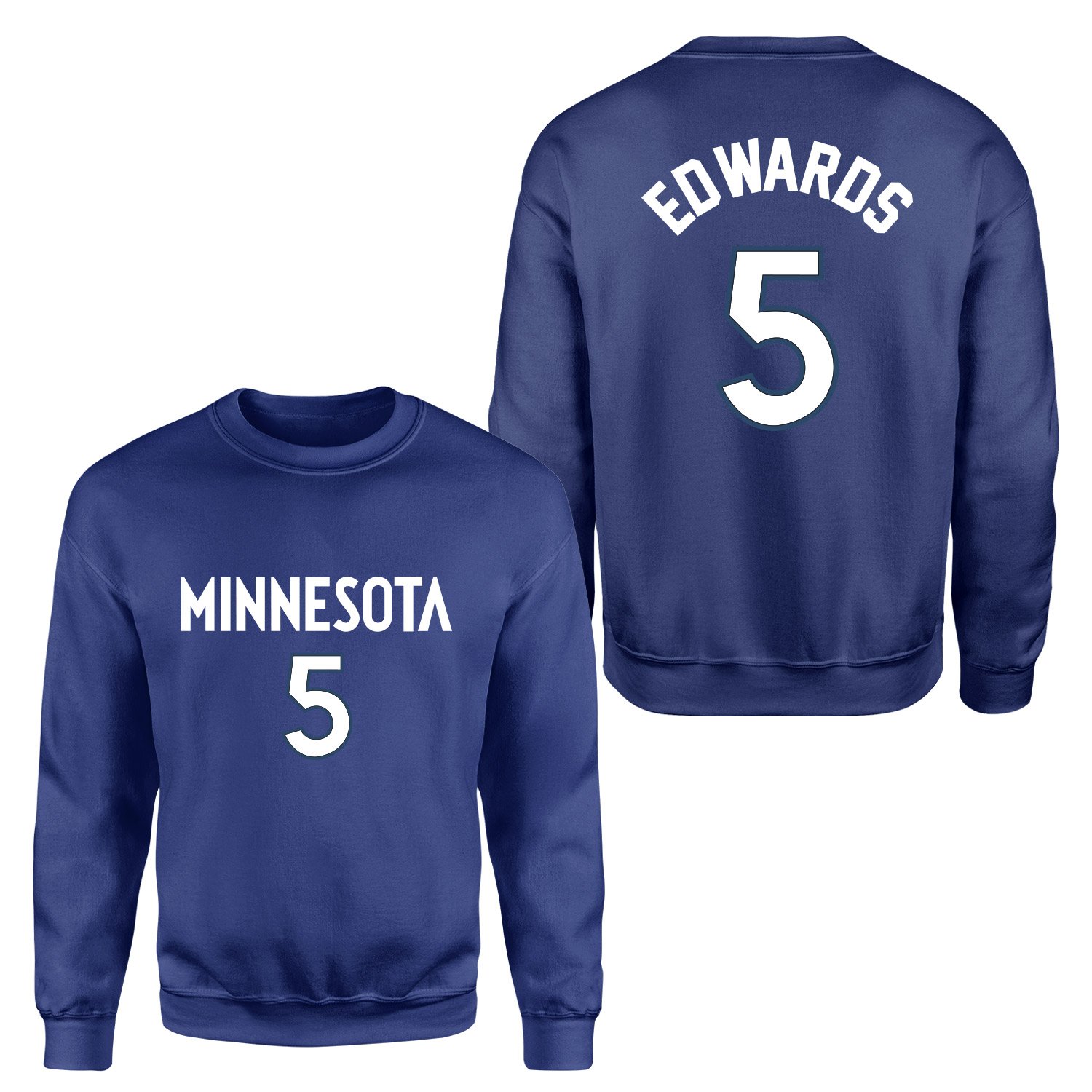 Anthony Edwards Minnesota Jersey Sweatshirt L - İndigo Mavisi
