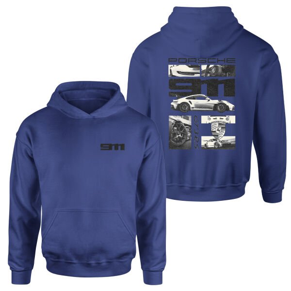 GT3 RS Grunge Hoodie S - İndigo Mavisi