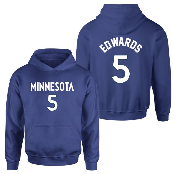 Anthony Edwards Minnesota Jersey Hoodie XL - İndigo Mavisi