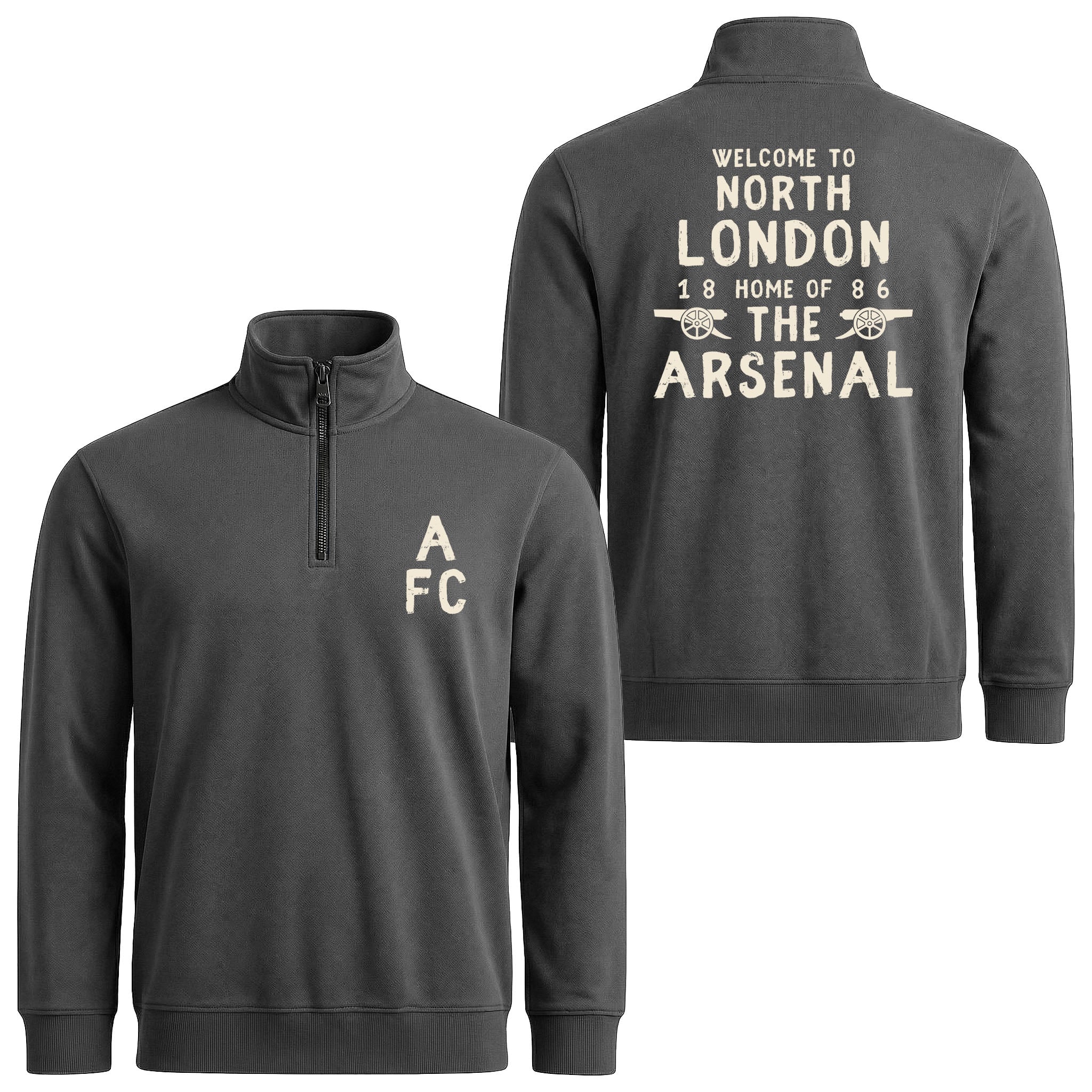 Welcome to North London Yarım Fermuarlı Sweatshirt