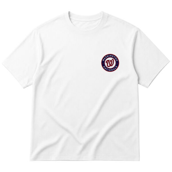 Washington Nationals Oversize Tişört L - Beyaz