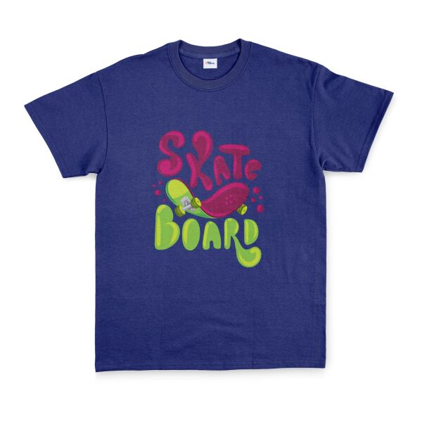 Dripping Skate Tişört XL - İndigo Mavisi