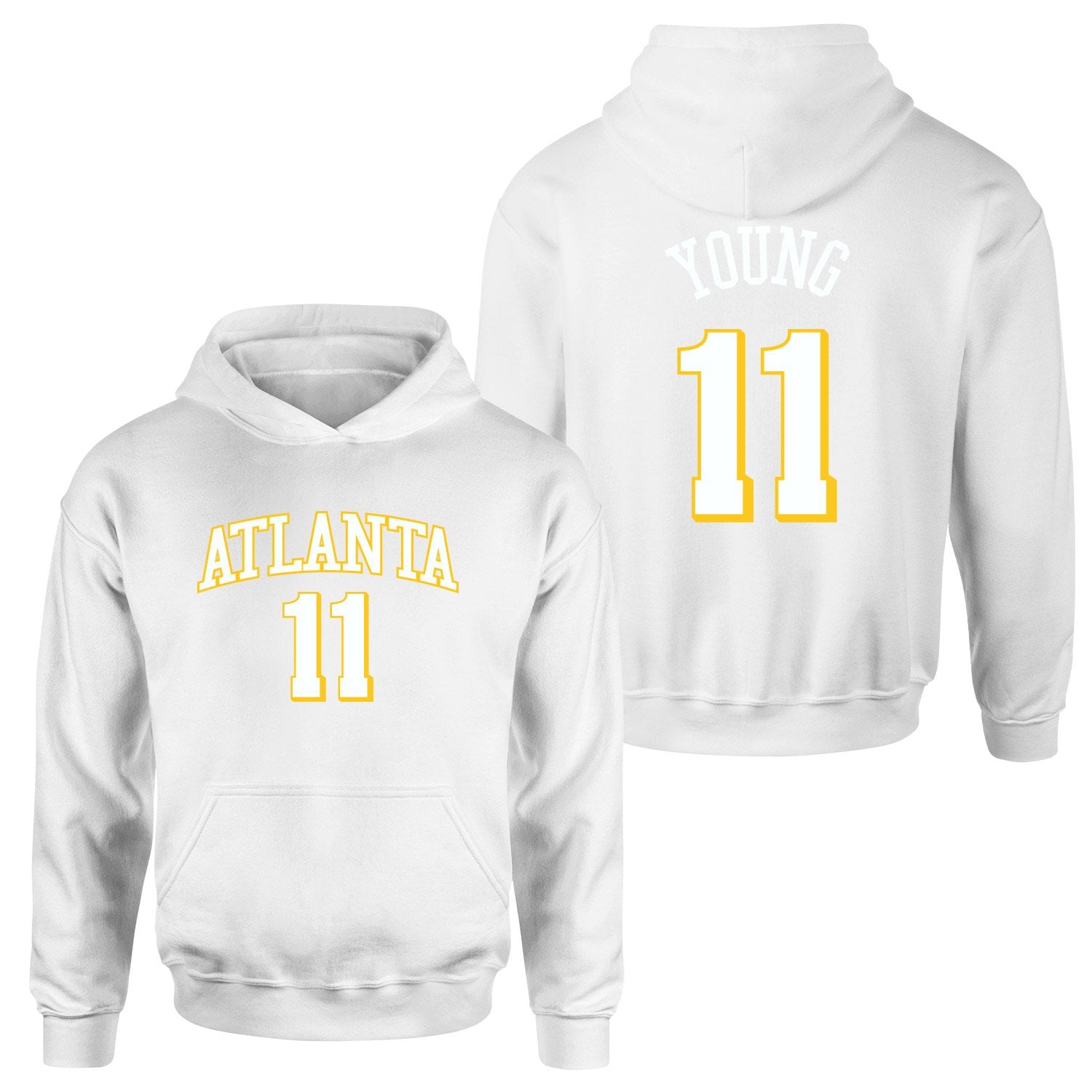 Trae Young 11 Atlanta Jersey Hoodie L - Beyaz