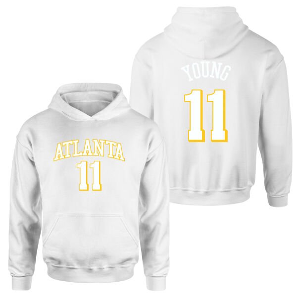 Trae Young 11 Atlanta Jersey Hoodie L - Beyaz