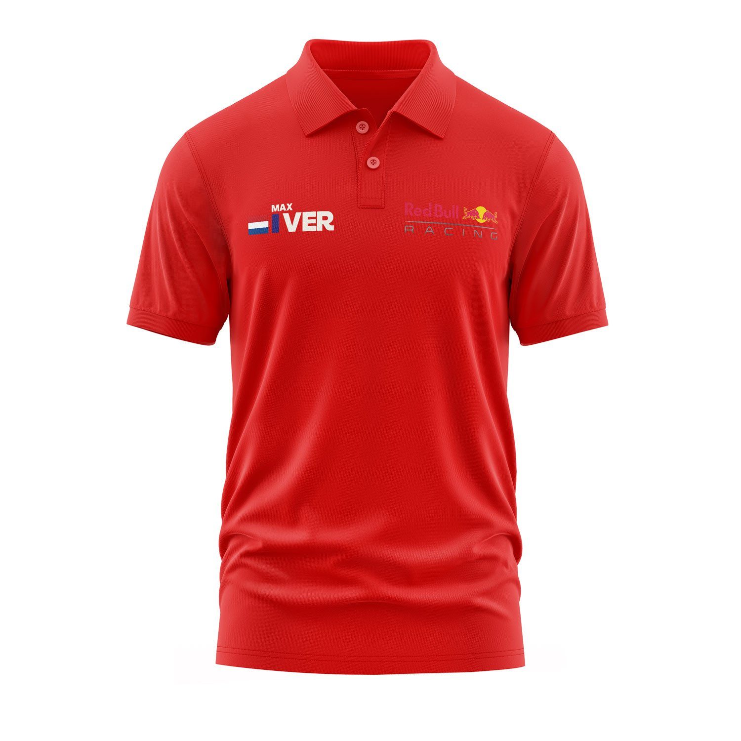 Max Verstappen Name Tag RB Racing Polo Tişört S - Kırmızı