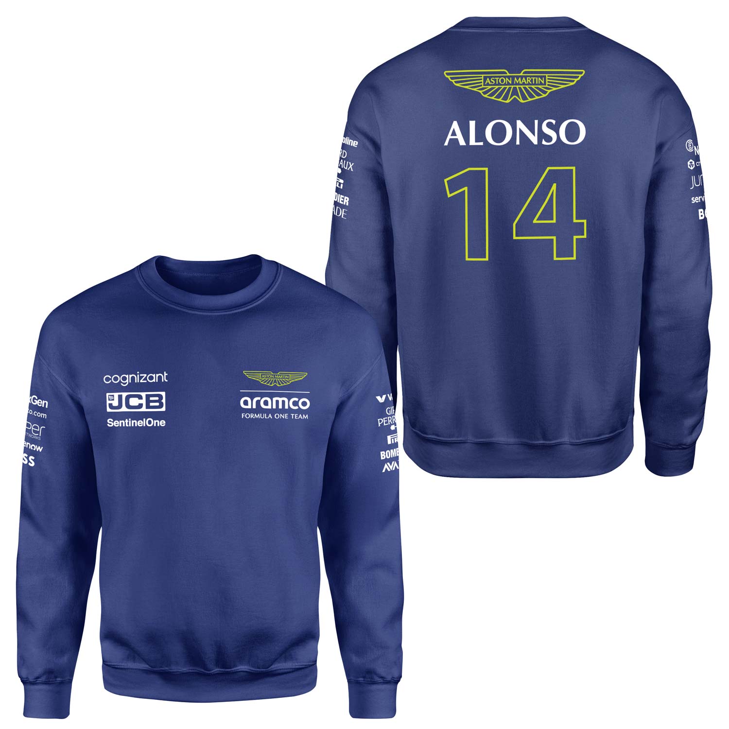 Fernando Alonso 14 | Aston Martin Sweatshirt S - İndigo Mavisi