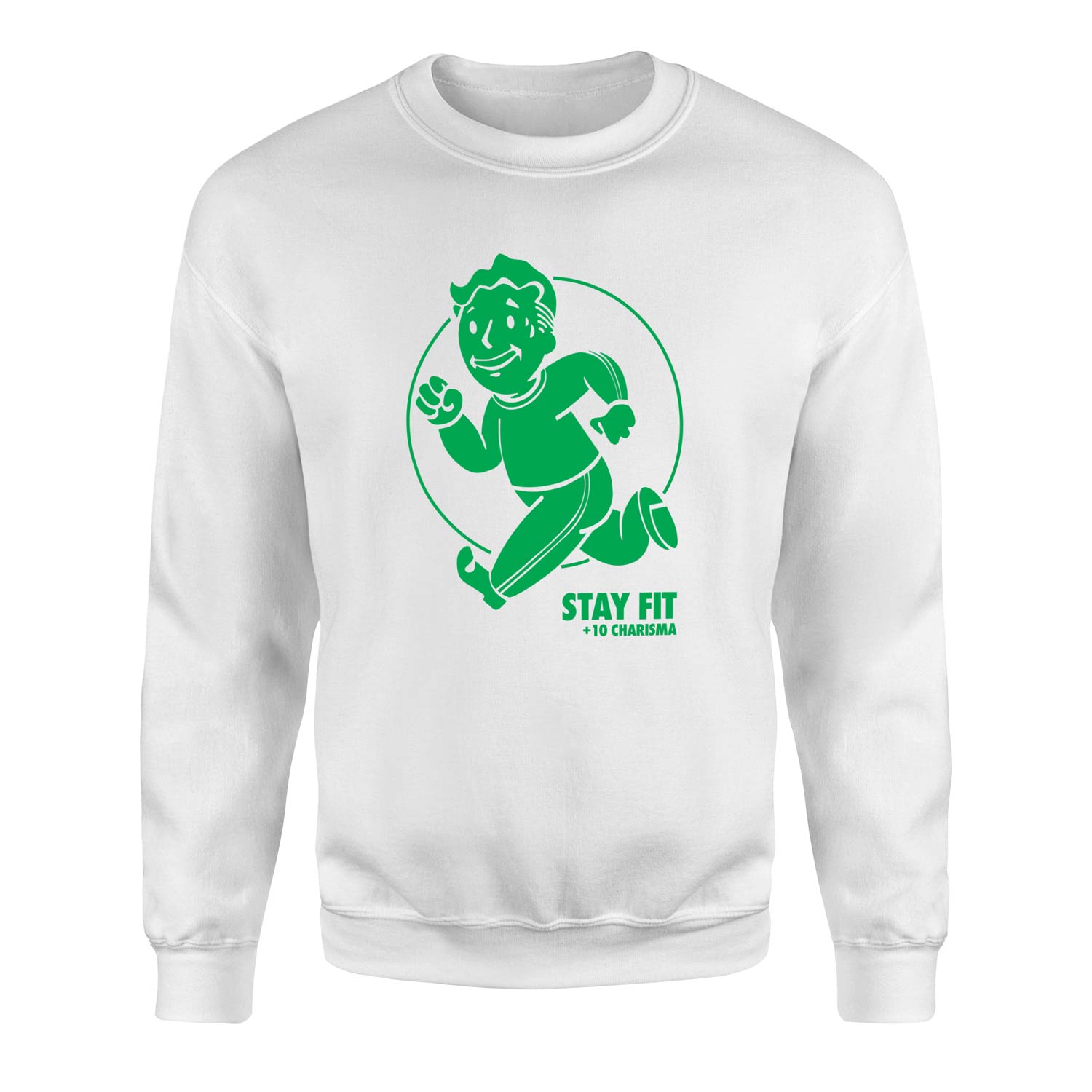 Vault Boy Stay Fit Sweatshirt XL - Beyaz