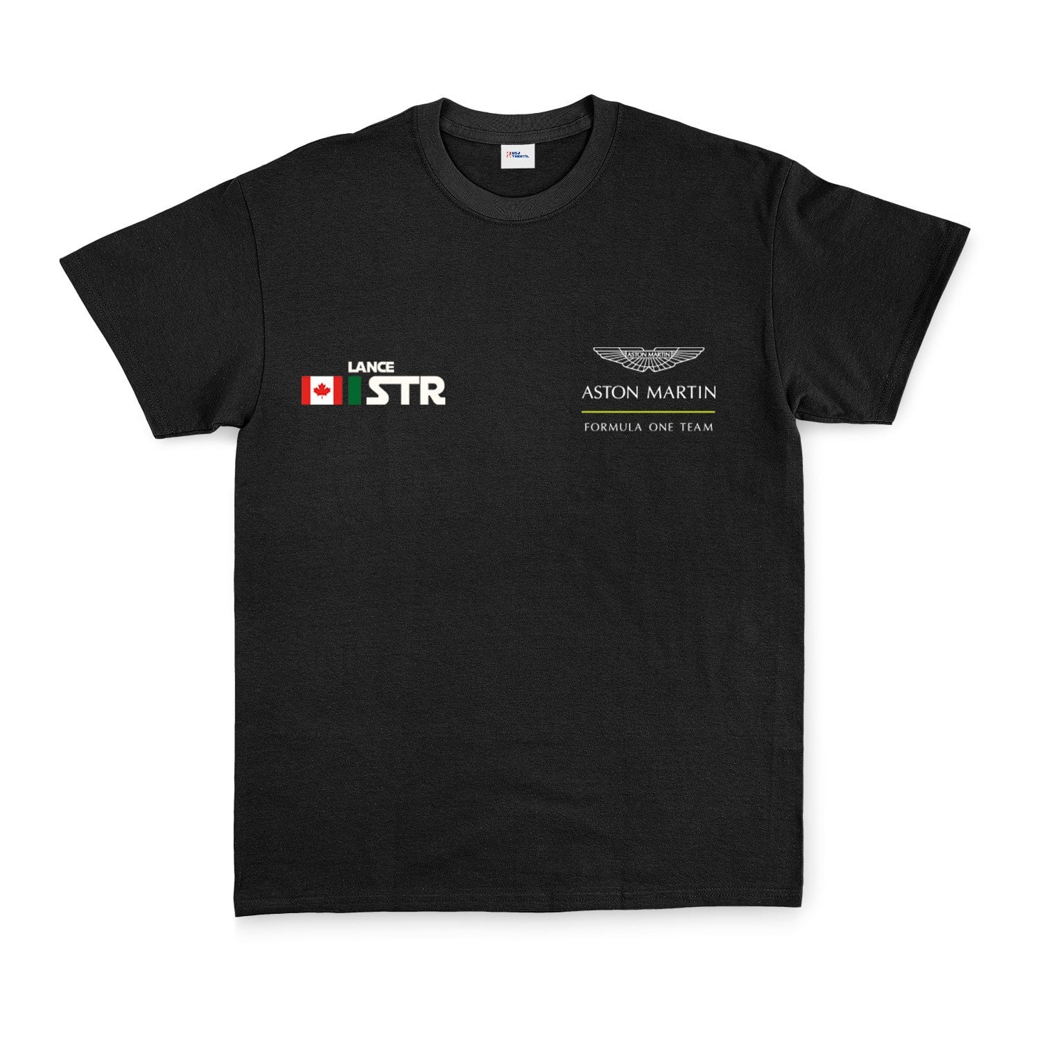 Lance Stroll Name Tag Aston Martin Tişört L - Siyah