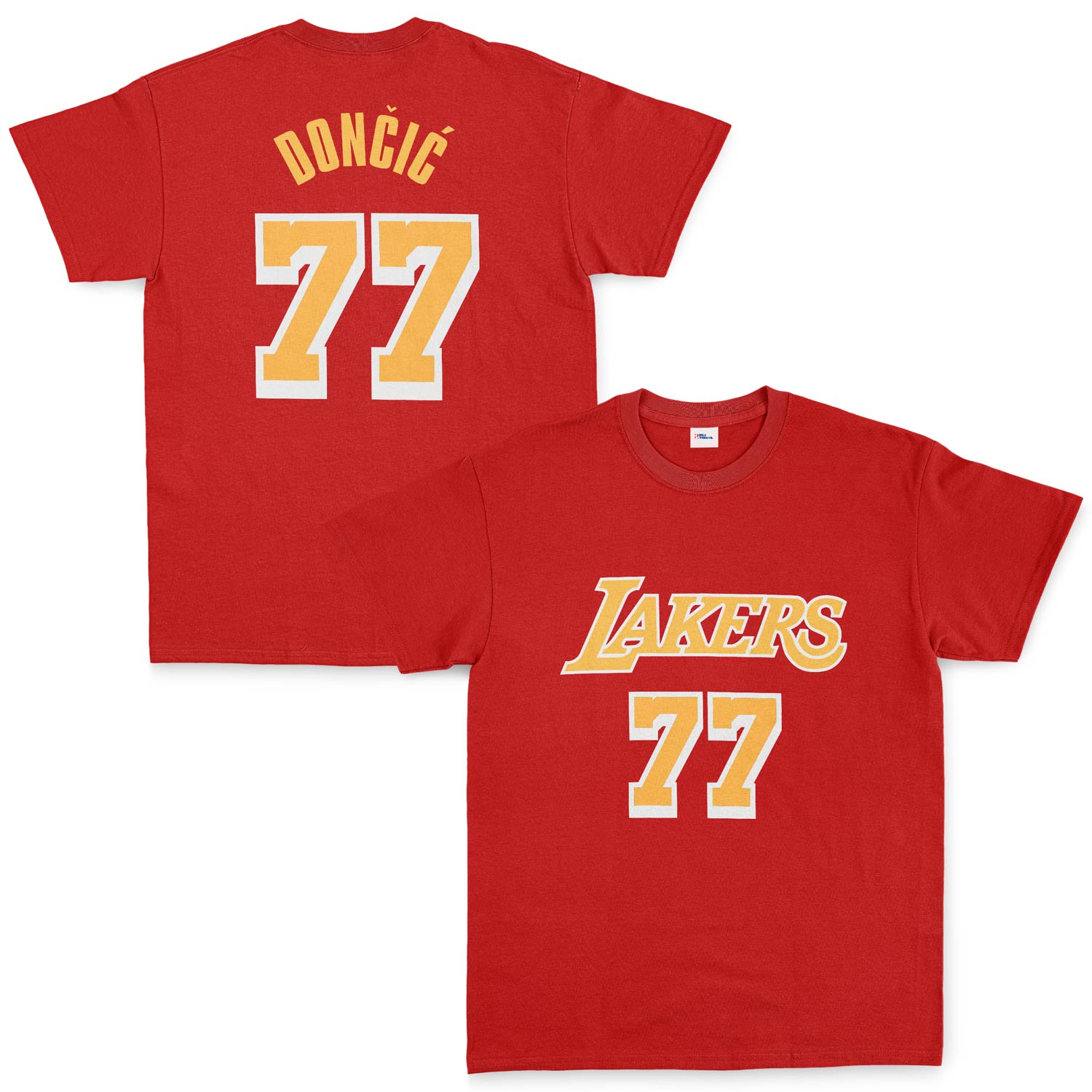 Luka Doncic 77 Lakers White Tişört XXL - Kırmızı
