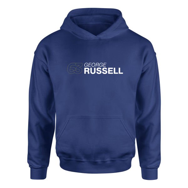George Russell 63 Hoodie L - İndigo Mavisi