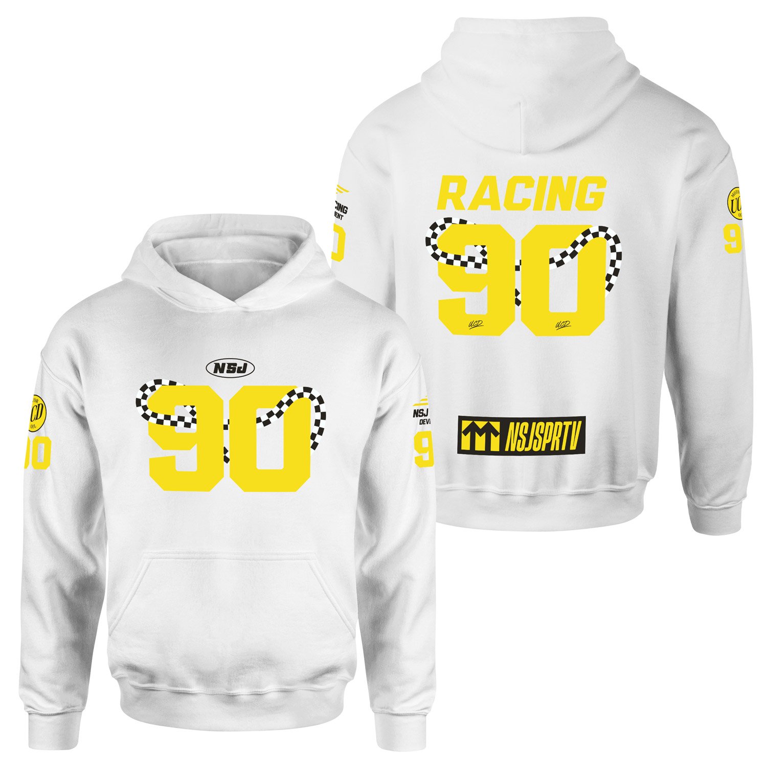 NSJSPRTV Racing Development Teamline Hoodie M - Beyaz