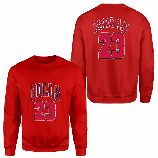 Michael Jordan 23 Forma Sweatshirt S - Kırmızı