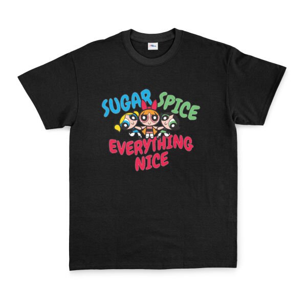 Sugar, Spice & Everything Nice Tişört S - Siyah