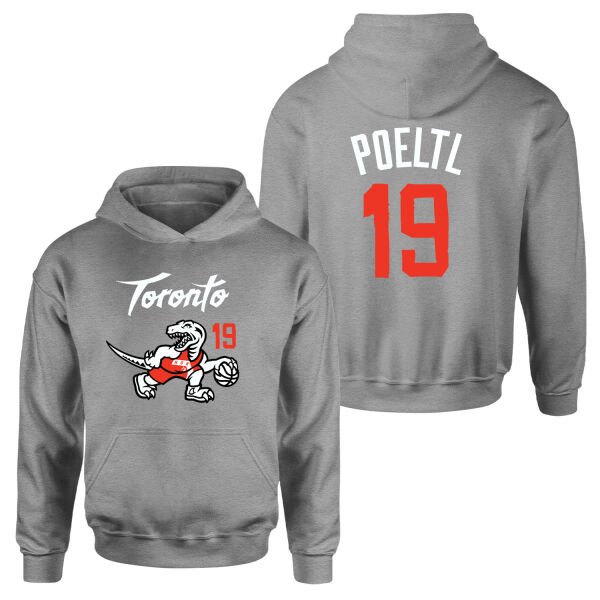 Jakob Poeltl 19 City Edition Raptors Hoodie S - Gri