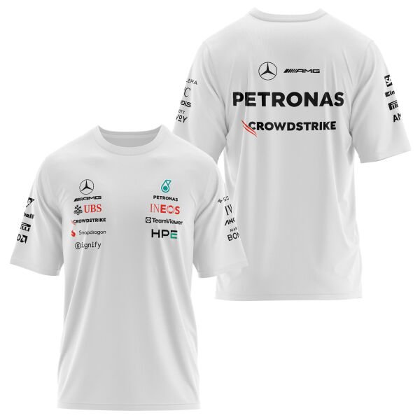 Mercedes AMG Petronas 2026 Teamline Oversize Tişört L - Beyaz