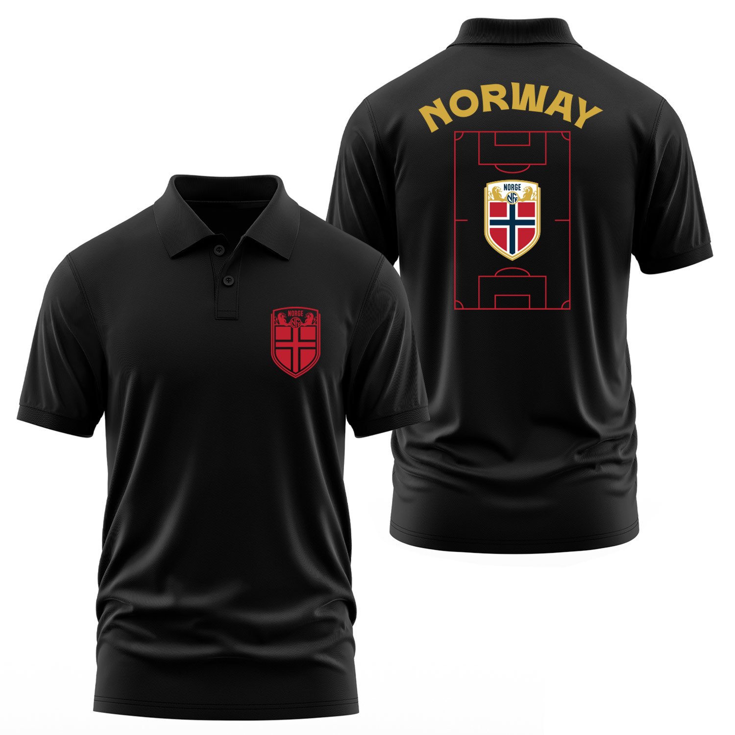Norveç Dünya Kupası 2026 Polo Tişört XL - Siyah