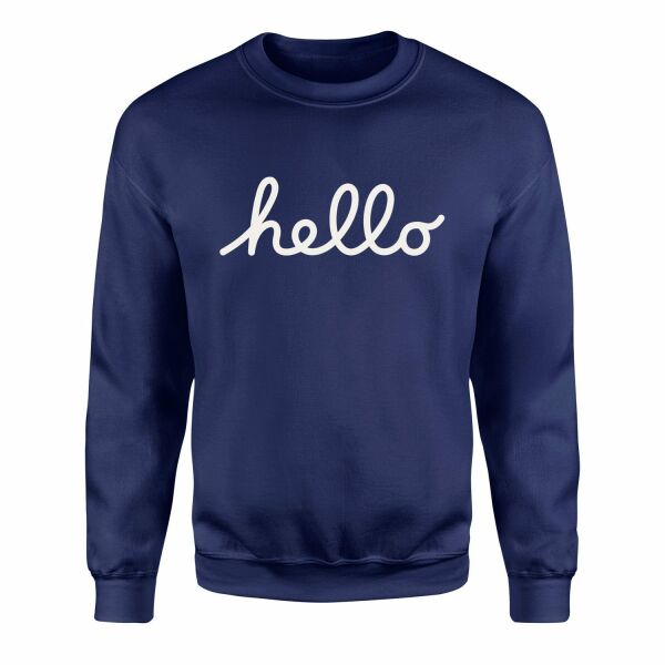 Hello Sweatshirt L - Lacivert