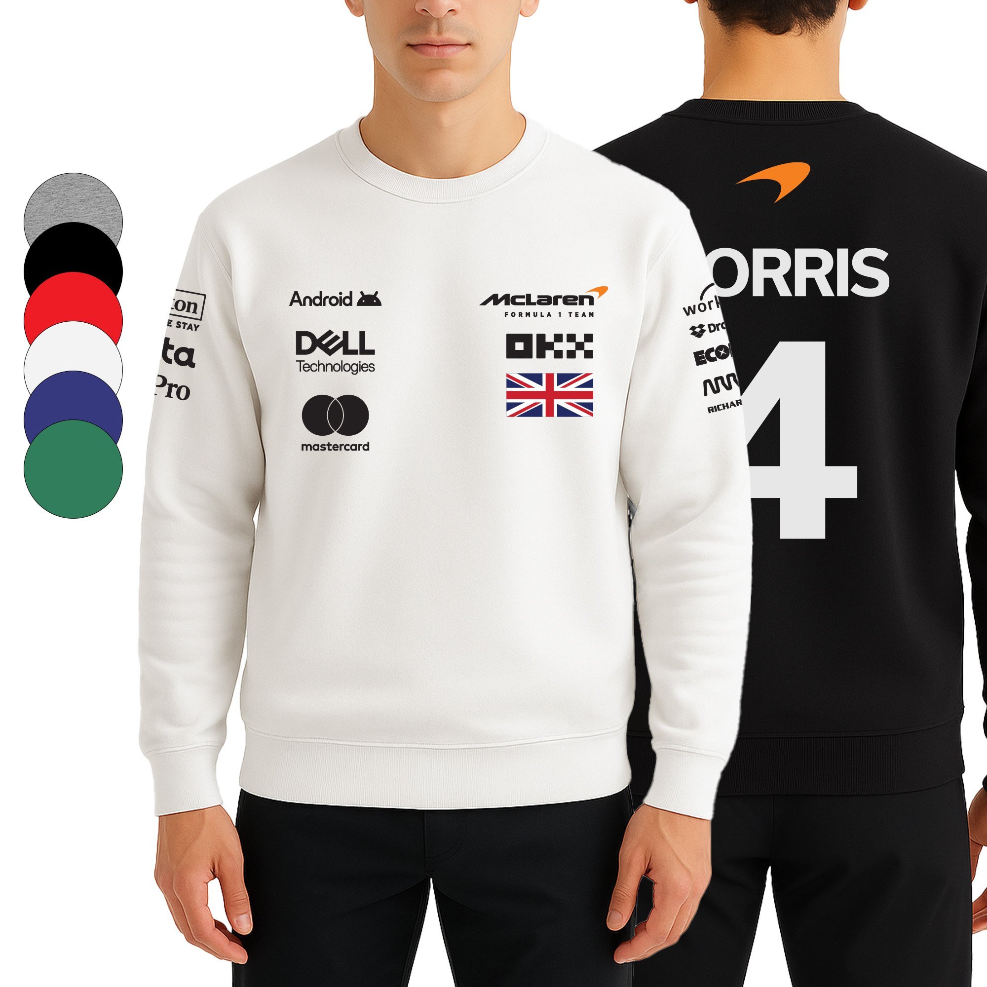 McLaren Racing 2025 Kişiselleştirilebilir Sweatshirt
