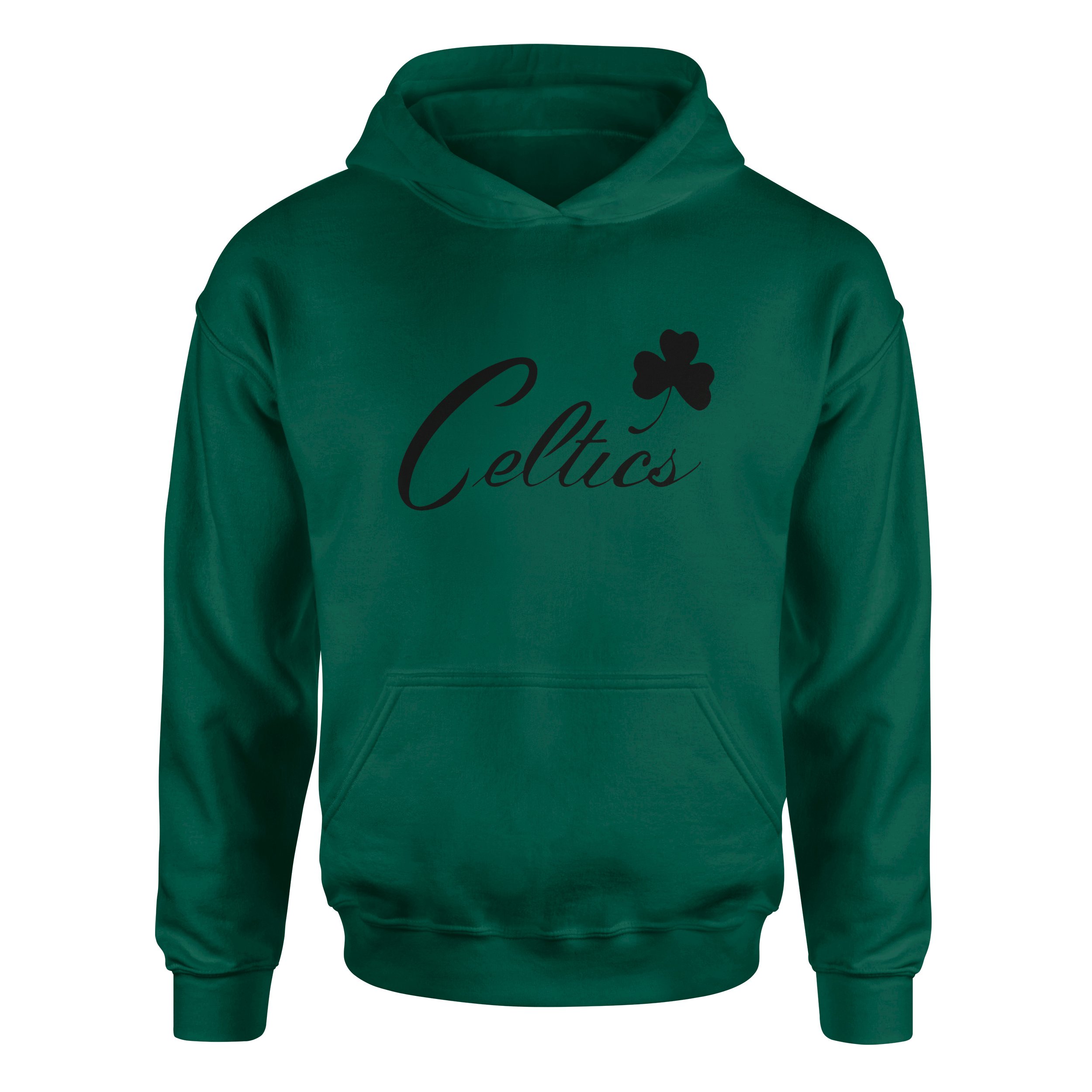Celtics Cursive B Hoodie M - Nefti Yeşili
