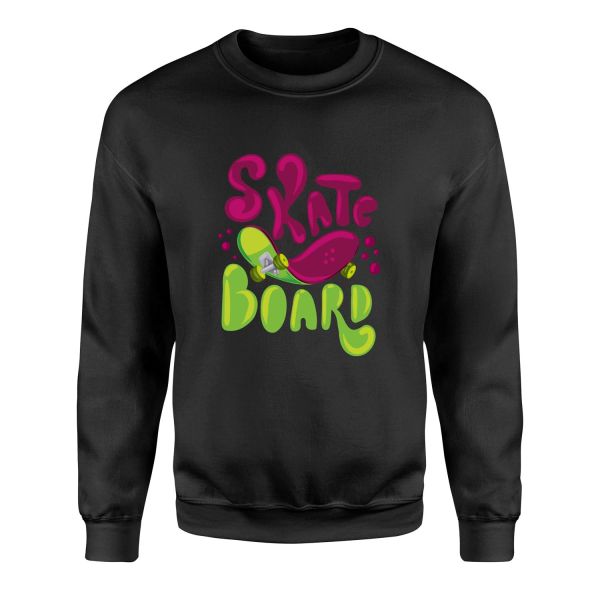 Dripping Skate Sweatshirt S - Siyah