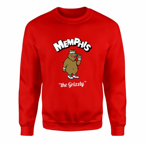 Memphis Cartoon Sweatshirt S - Kırmızı