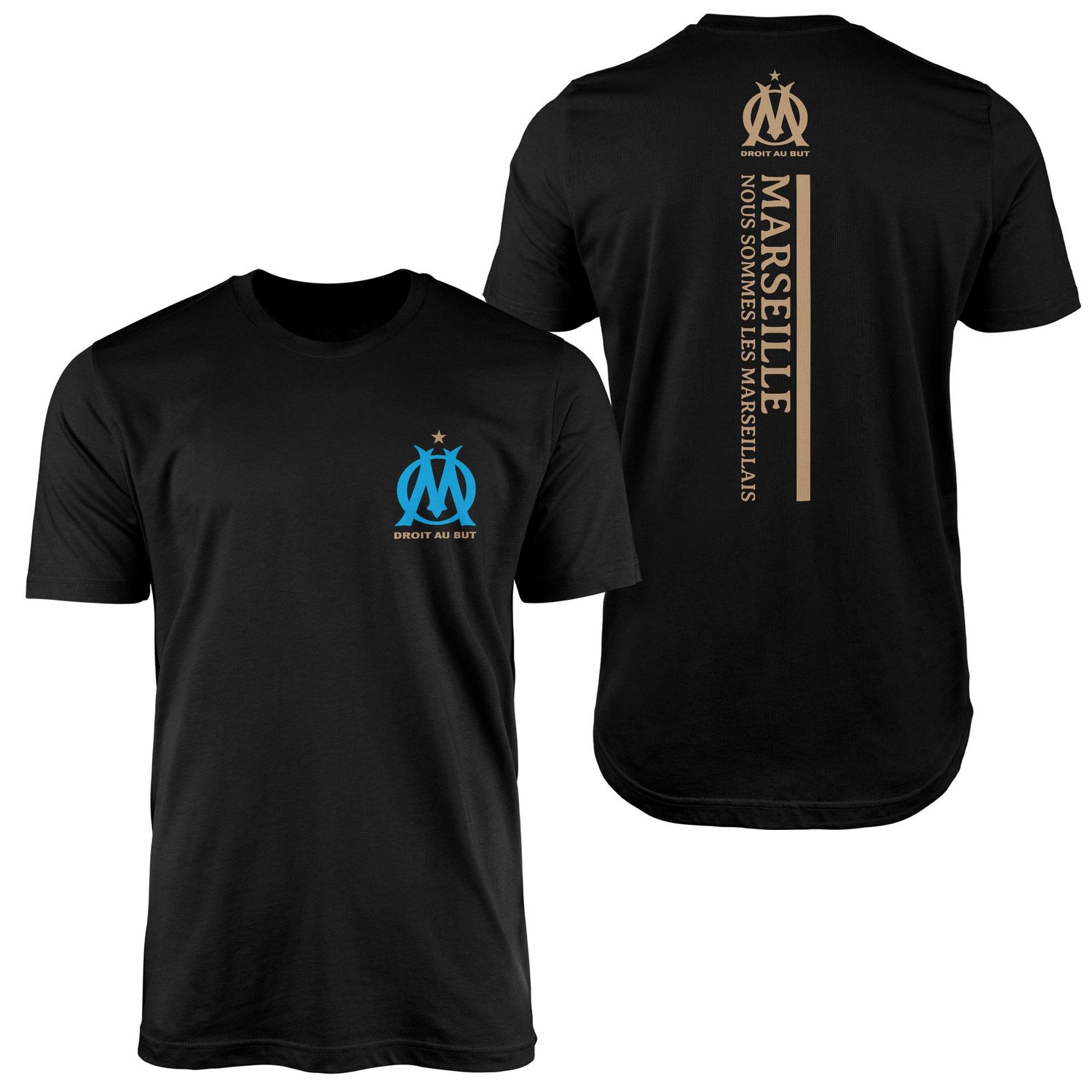 Olympique Marseille Tişört L - Siyah