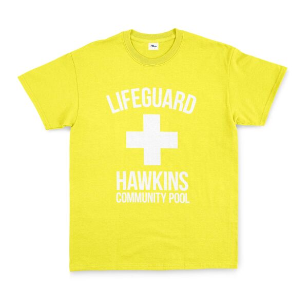 Hawkins Community Pool Lifeguard Tişört S - Sarı
