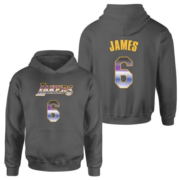 LeBron James 6 Lakers Gradient Forma Hoodie L - Füme