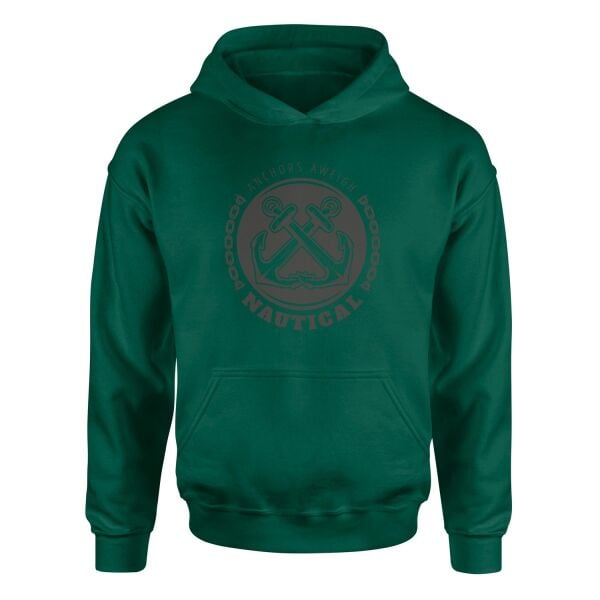Anchors Aweigh Denizci Hoodie XL - Nefti Yeşili