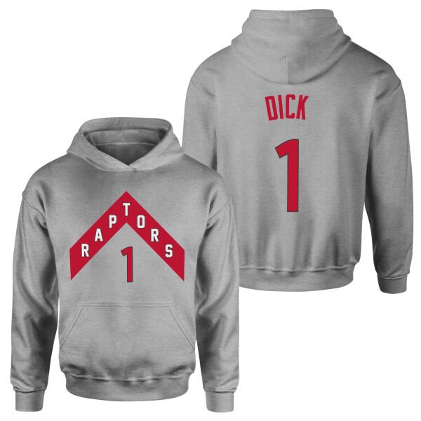 Gradey Dick 1 Raptors Jersey Hoodie XL - Gri