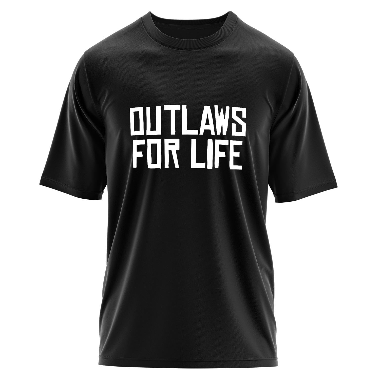 Outlaws For Life Oversize Tişört XL - Siyah