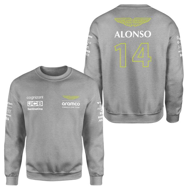 Fernando Alonso 14 | Aston Martin Sweatshirt S - Gri