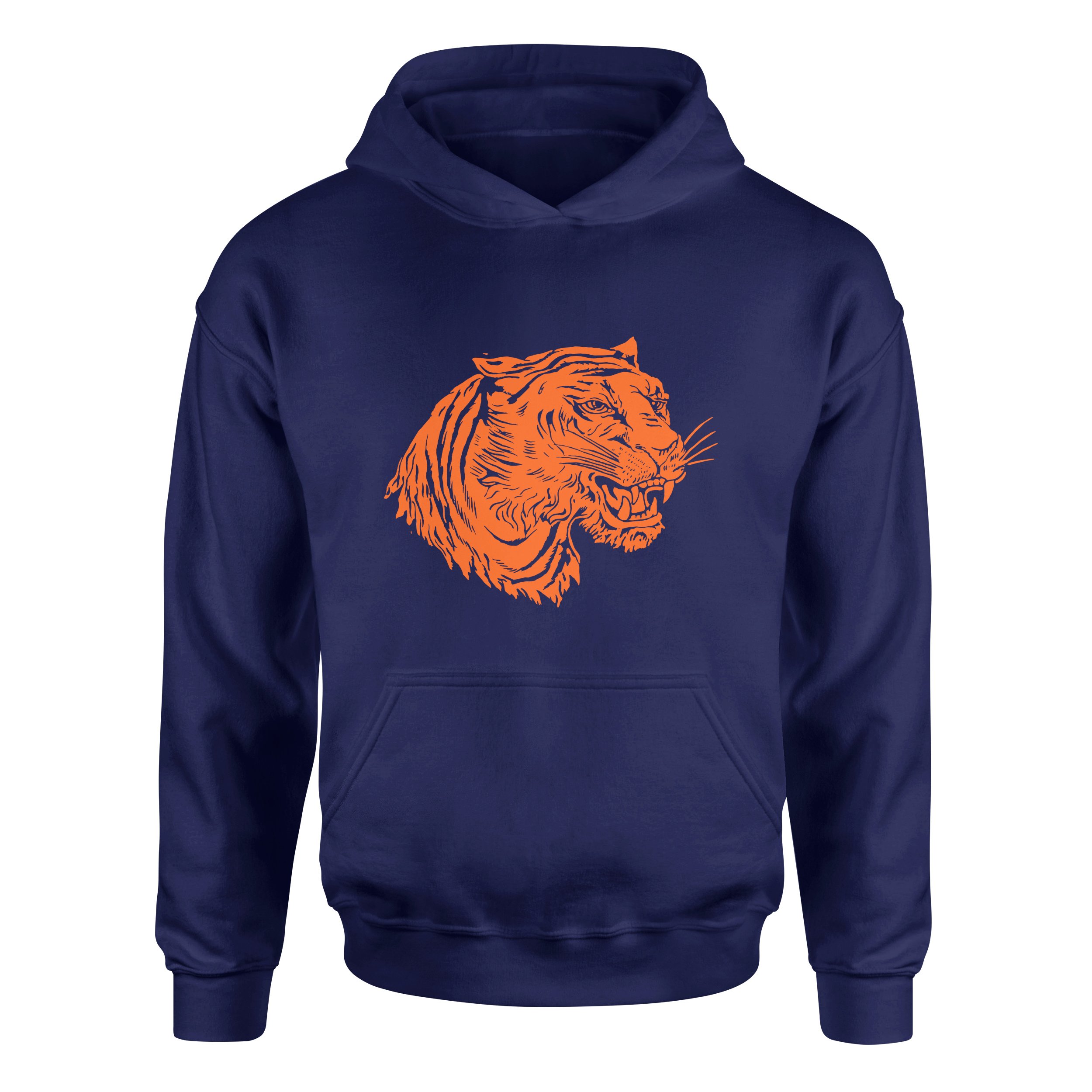 Clemson Tiger Print Hoodie L - İndigo Mavisi