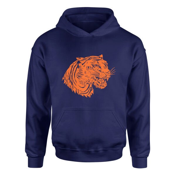 Clemson Tiger Print Hoodie L - İndigo Mavisi