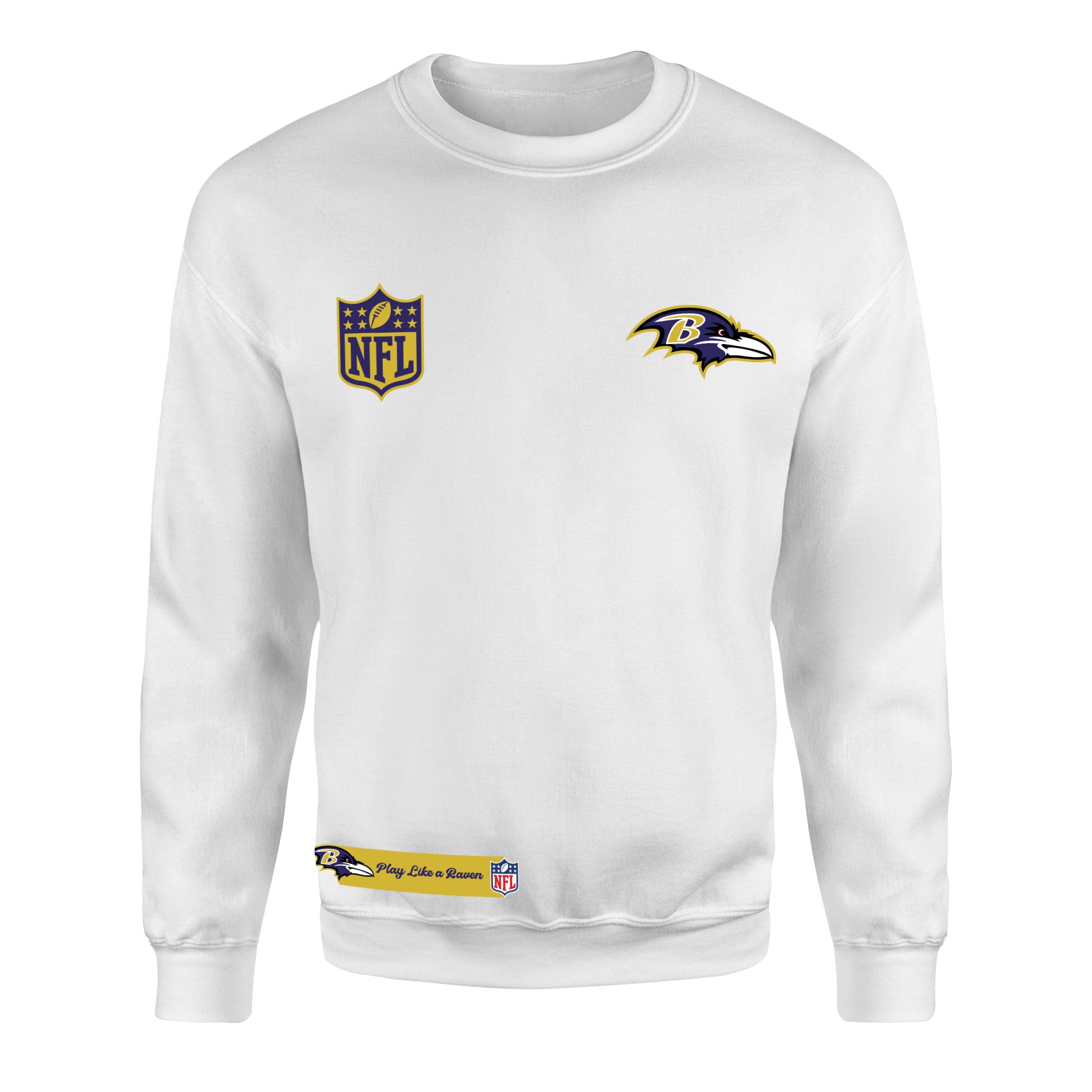 Play Like a Raven Baltimore Ravens MVP Sweatshirt L - Beyaz