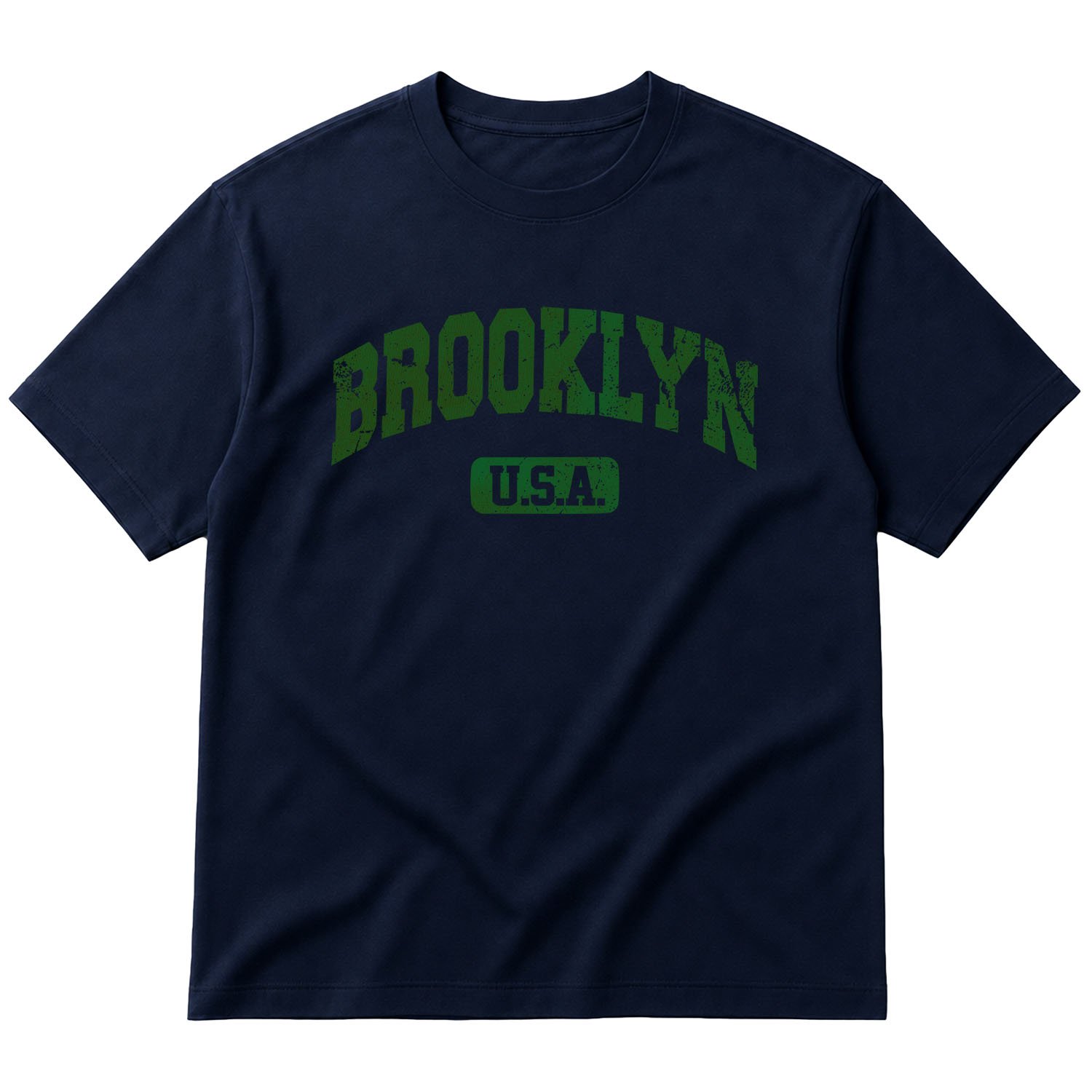 Brooklyn, USA Oversize Tişört M - İndigo Mavisi