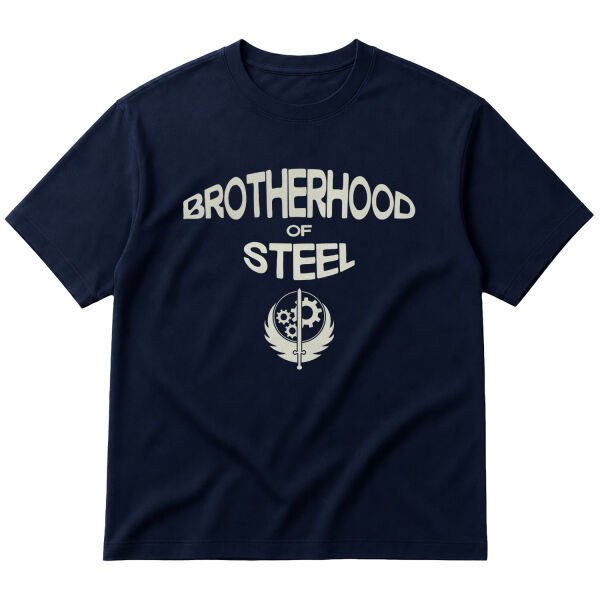 Brotherhood of Steel Oversize Tişört M - İndigo Mavisi