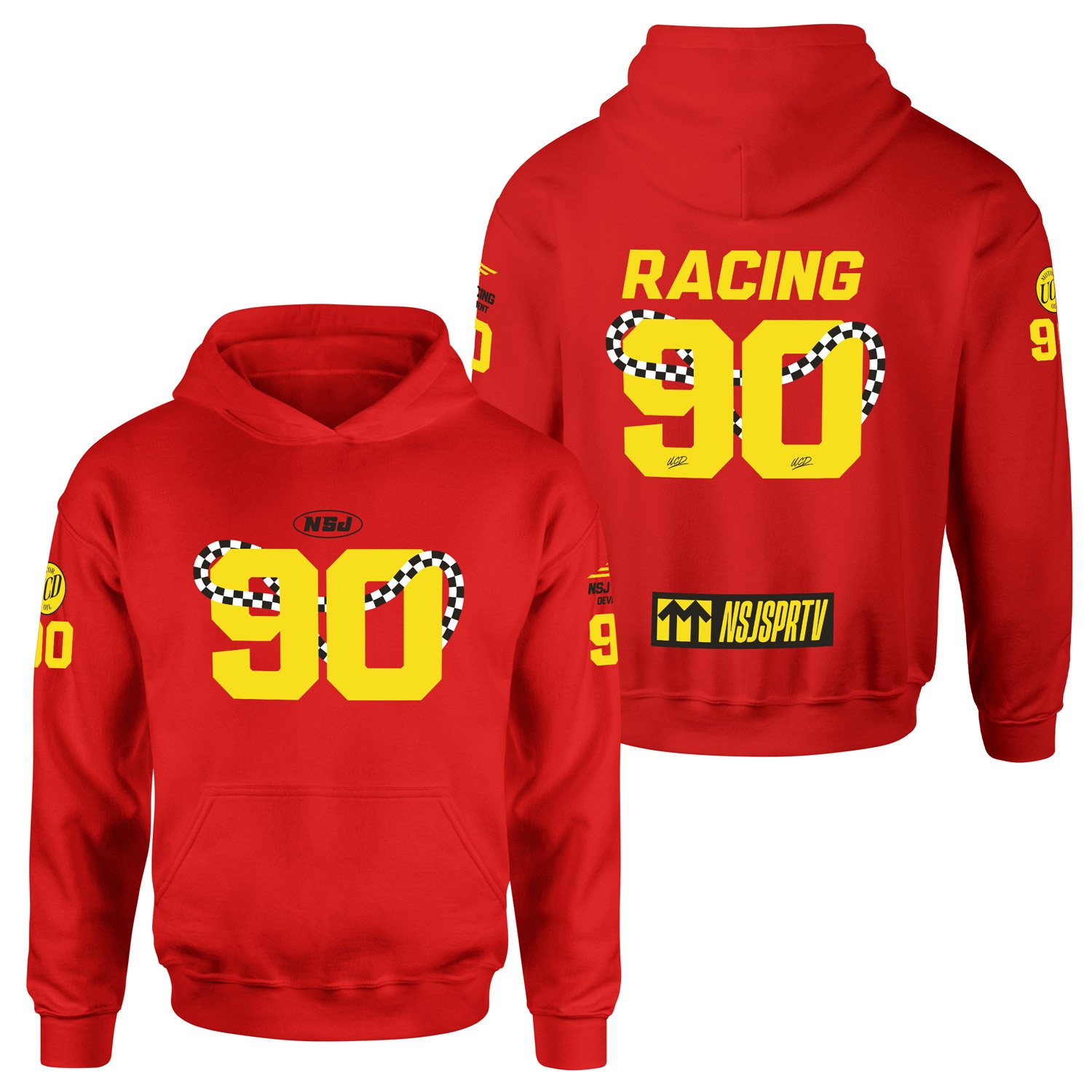 NSJSPRTV Racing Development Teamline Hoodie XL - Kırmızı