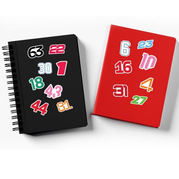 Racing Drivers Yarışçı Numaraları 2025 Sticker Paketi