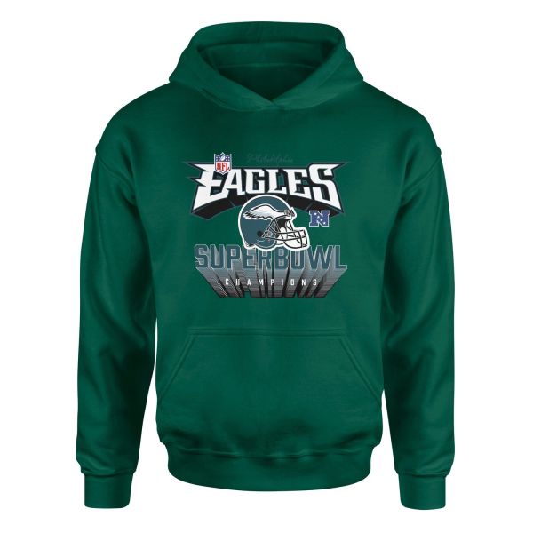Philadelphia Eagles SB Champions Hoodie S - Nefti Yeşili