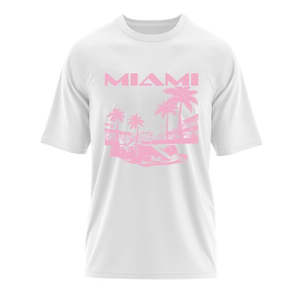 Miami Track Oversize Tişört M - Beyaz