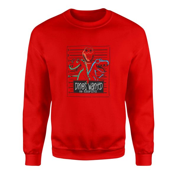 Dinos Wanted Sweatshirt XL - Kırmızı